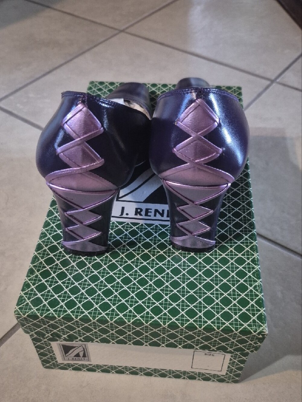 J.Renee Women's Shimmery Purple Square-Toe Pumps